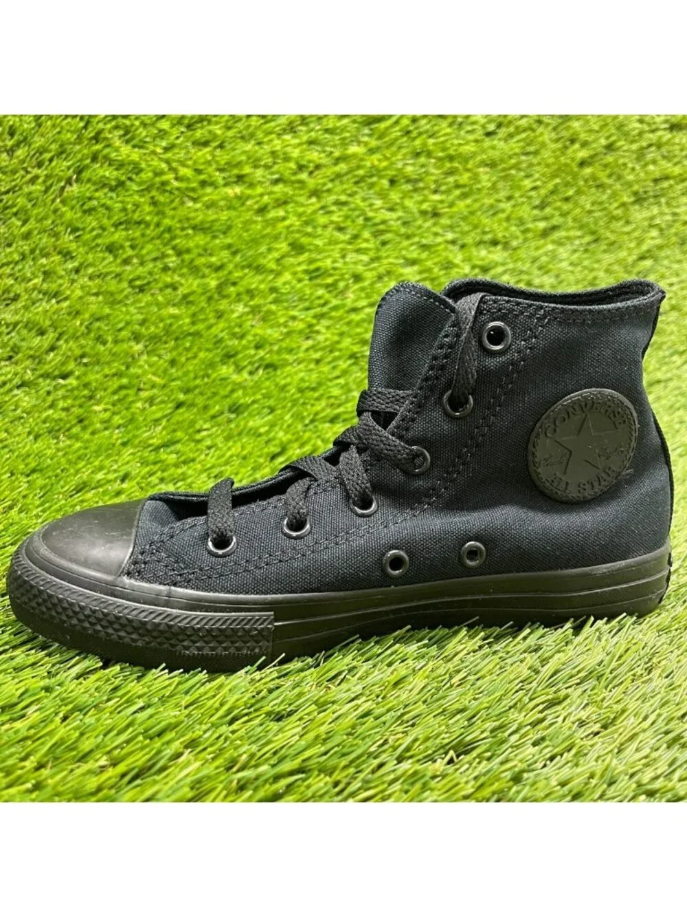 Converse Chuck Taylor All Star Hi GS Boys Size 1Y Black Athletic Shoes Sneakers